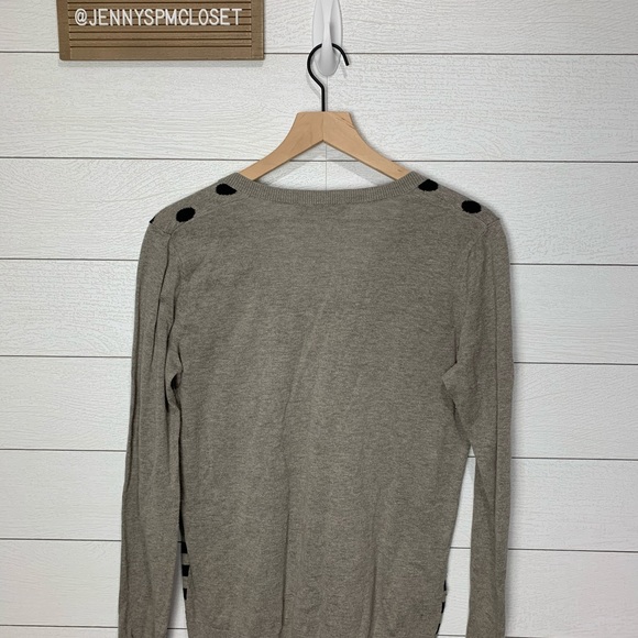 LOFT Medium Gray & Black Sweater - Picture 2 of 5